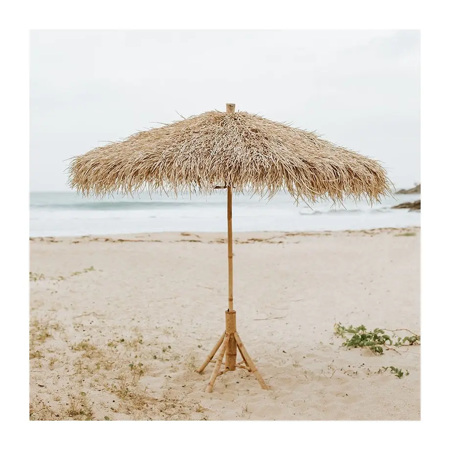 Sonnenschutz Strand Outdoor berdachung Tropische Palmblatt Garten Bambus  Sonnenschirme Runder Stroh-Sonnenschirm Parasol| Alibaba.com