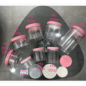 กระปุกใส่อาหารพลาสติกใสทรงกลมขนาด100มล. 200มล. 350มล. พร้อมฝาปิดอลูมิเนียมสีเงินสำหรับครีมอาหาร/เครื่องสำอางจากผู้ผลิตเวียดนาม - Product Image 3