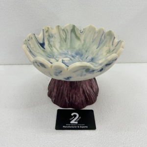 Bol de service classique fait à la main en résine ronde de style nouveau unique pour les salades, les collations et les fêtes Taille personnalisable Fabriqué en Inde de haute qualité - Product Image 1