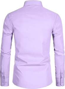 Vente en gros de haute qualité en fibre de bambou uniforme formel chemise de bureau hommes habillés chemise hommes affaires - Product Image 5