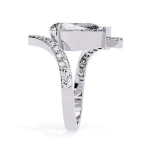 แหวนเพชรทรงลูกแพร์รับรองโดย IGI เพชรเพาะเลี้ยงในห้องปฏิบัติการ แหวนทอง 14K ทองคำขาว ทองคำชมพู ทองคำเหลือง ระดับความสะอาด VVS VS เครื่องประดับหมั้น แหวนเพชร - Product Image 6