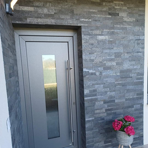 La pierre flexible de grand livre du placage 3D d'ardoise lambrisse la fente naturelle galaxie noire de revêtement de mur d'épaisseur de 2-5mm - Product Image 1