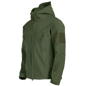 Deportes al aire libre de alta calidad personalizado Color sólido chaqueta táctica hombres invierno a prueba de viento desgaste hecho algodón poliéster fabricación - Product Image 3
