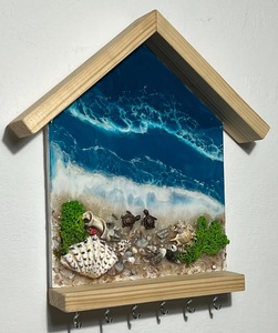 ที่ใส่กุญแจไม้และเรซินดีไซน์สวยพร้อมตะขอแขวนจดหมายดีไซน์กระท่อมในราคาต่ำสุดความต้องการสูงสำหรับใช้ในบ้านสำนักงาน - Product Image 4