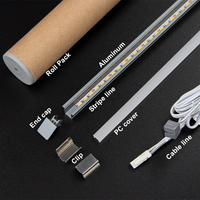 Nouvelle conception de profils en aluminium led lumière linéaire encastrée pour bande lumineuse