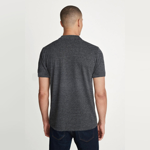 Venta caliente de los hombres 100% de algodón para Polo cómodo de secado rápido de punto sólido estampado de manga larga de talla grande precio bajo OEM - Product Image 6