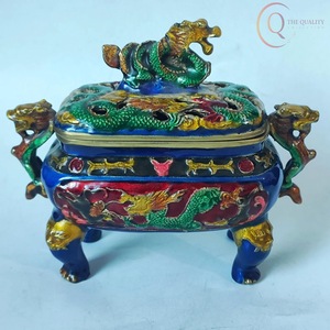 Moderno Quemador de Incienso Decorativo Indio de Latón Multicolor de Alta Calidad, Juego de Porta Incienso con Recolector de Cenizas para Uso Aromático - Product Image 1