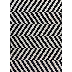 Tapis en laine tissé à la main Alhambra gris et noir, motif géométrique abstrait, pour la maison, le couloir, 9x12, rectangulaire, en jute - Dwrm-112 Room - Product Image 1
