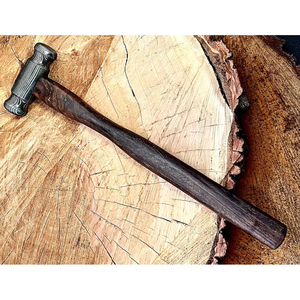 Marteau en acier Damas artisanal, résistance professionnelle, usage industriel, bricolage, conception personnalisable, manche en bois, haute qualité - Product Image 3