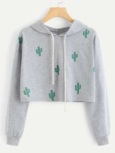 Nouveauté Sweat-shirt à capuche doux en coton pour femmes, pull-over court pour femmes - Product Image 5