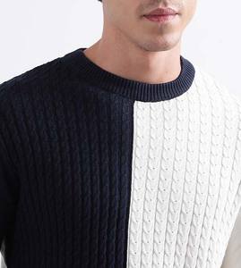 Bloc couleur col rond coton hommes chandails à manches longues prix pas cher pull hiver respirant nouveau Design de mode hommes pull - Product Image 5