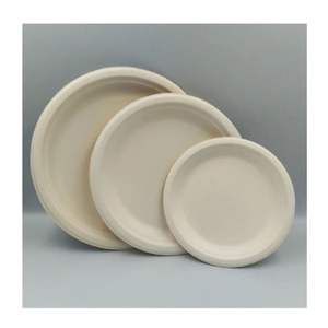 Bagasse de canne à sucre biodégradable jetable de qualité supérieure assiettes rondes fêtes écologiques disponibles toutes les tailles exportation inde - Product Image 2
