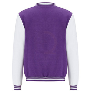 Diseño personalizado de los hombres de alta calidad de secado rápido Letterman chaqueta tela de lona con cuello alto y logotipo frontal de la calle estilo de desgaste - Product Image 3