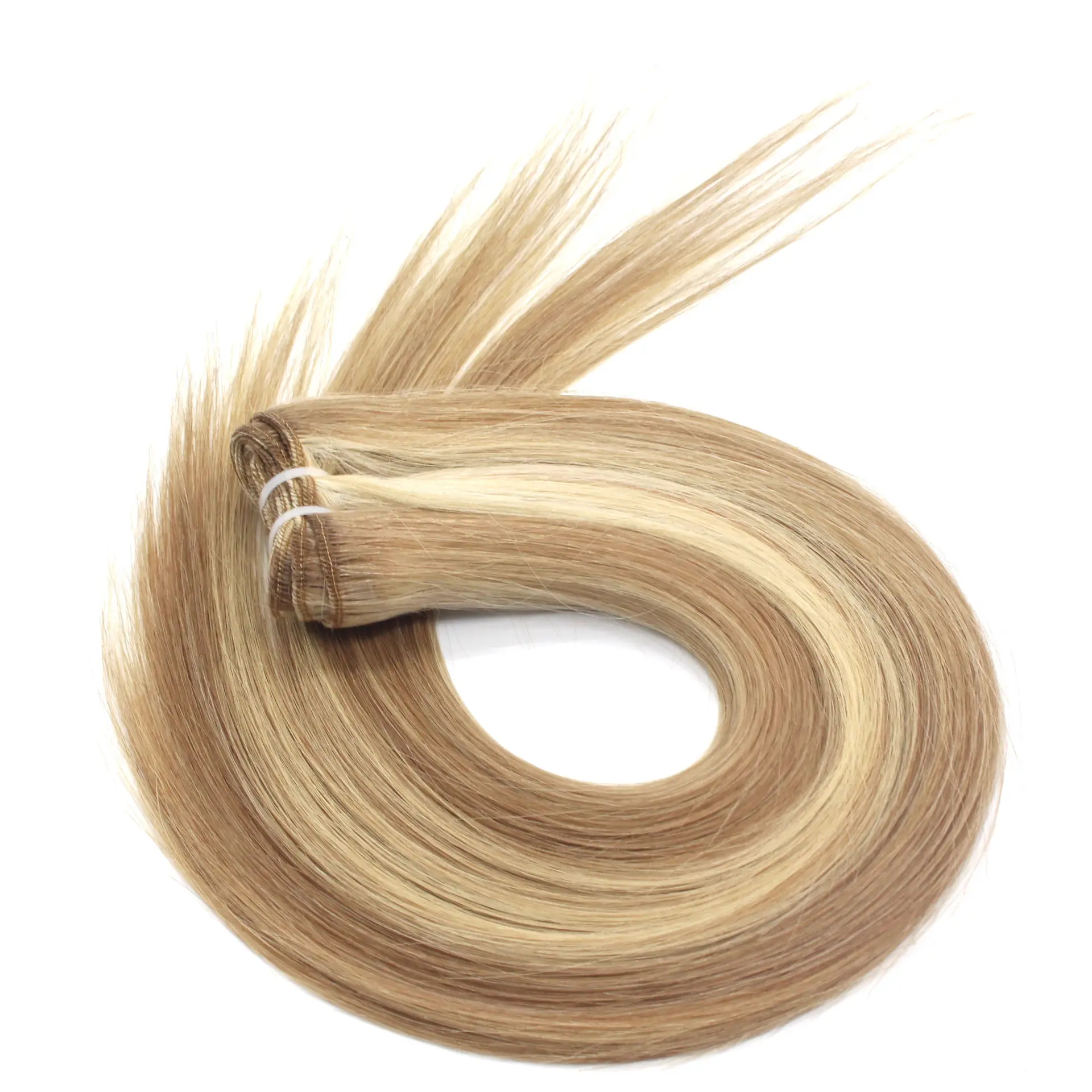 Wholesale Hot Sale Remy Hair Extensions Seamless Weft 100% Human Hair Double Drawn Virgin Flat Weft Hair
