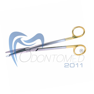 Ciseaux de dissection Metzenbaum à pointe biseautée en acier inoxydable 5 1/2 pouces, instruments chirurgicaux incurvés à pointe arrondie, Odontomed 2011 - Product Image 4