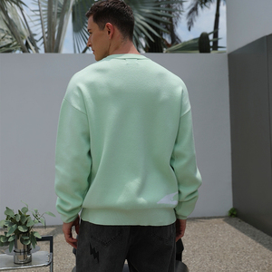 Pull d'hiver pour hommes motif jacquard décontracté col rond tricots personnalisés tricotés anti-rétrécissement 100% coton - Product Image 2