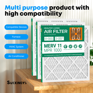Filtre HVAC SUIXINEYI 24x24x1 MERV 11, filtre à air carré universel de remplacement pour fournaise, climatisation centrale, bloque la poussière, la fumée et les poils d'animaux - Product Image 5