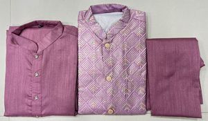 Design moderne tendance tenue à la mode lourde Banglori soie Kurta Payjama & Koti avec de lourdes paillettes de broderie travail à vendre - Product Image 2