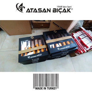 Cuchillo de Chef especial Atainox, cuchillo de Chef con mango de madera profesional, acero inoxidable, nogal de acero 4028 de calidad, hecho en Turquía - Product Image 2