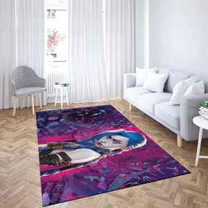 Alfombra LOL Lover, Decoración Arcana, Alfombra Moderna con Diseño de Jinx y Ekko Enamorados, Alfombra Suave con Pelo Largo - Product Image 5