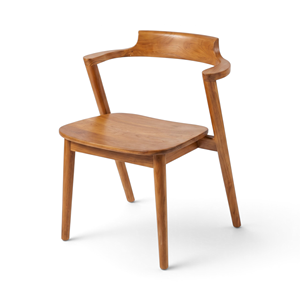 Silla de Comedor Apilable de Madera Maciza con Asiento de Cuero - Taburete Versátil para Cocina, Sala de Estar, Oficina en Casa - Product Image 1