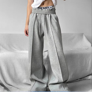 Pantalon de survêtement taille haute en toile extensible confortable pour homme Pantalon de tous les jours avec ceinture élastique et poches braguette à fermeture éclair Taille XL - Product Image 1