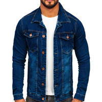 Veste en jean en coton unie de style vintage pour homme grande taille avec rembourrage en duvet, vêtement d'extérieur simple boutonnage pour l'hiver