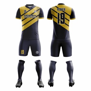 Uniforme de Fútbol de Poliéster Transpirable de Secado Rápido de Alta Calidad, Jersey de Fútbol Personalizado con Estampado, Uniforme de Equipo Sublimado al por Mayor - Product Image 1