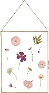 Cadre suspendu en laiton de décoration murale transparente octogonale pour l'affichage de fleurs séchées de plantes pressées pour la décoration - Product Image 2