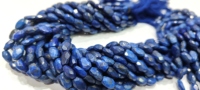 Eminent Jewel - Cuentas de Lapislázuli Azul Natural de Alta Calidad, Forma Ovalada Facetada de 9-10 mm, Tipo Mani, Vendidas por Hilo de 13 Pulgadas