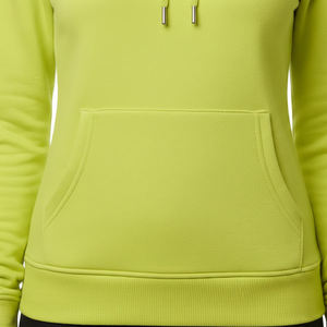 Sudadera con Capucha Premium Verde Brillante para Mujer, Ropa Urbana de Alta Visibilidad, Sudadera Holgada de Felpa de Algodón de Alta Calidad - Product Image 6