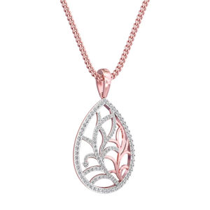 Luxurious Pendant Chain and Earrings 10k 14k 18k <b>Gold</b> Lab Grown Diamond and Natural Diamond for Women - Product Image 1