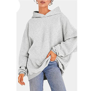 Sudaderas con capucha de lana de gran tamaño para mujer, Jersey informal de manga larga, ropa ligera suelta para Otoño e Invierno - Product Image 5