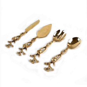 Couverts de qualité supérieure faits à la main Inde Fourniture Cuillère Fourchette Couteau En Acier Inoxydable Restaurant Couverts Ensemble pour Mariage Événements Utilisation - Product Image 6