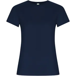 T-shirt promotionnel durable doré pour femmes, merchandising écologique - Product Image 1
