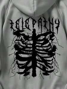 เสื้อกันหนาวสวมหัวมีฮู้ดแบบสวมศีรษะผ้าคอตตอนขนแกะ100% มีซิปคอเสื้อมีฮู้ดไซส์ XS สั่งพิมพ์ลายได้ตามต้องการสำหรับผู้ชาย - Product Image 2