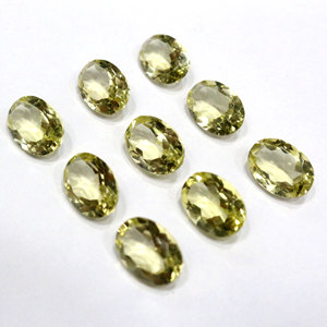 Quartz citron de qualité supérieure à facettes forme ovale pierre précieuse en vrac pierre précieuse en vrac citron de qualité supérieure pour la fabrication de bijoux - Product Image 2