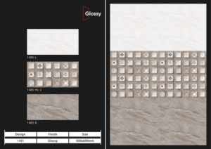 Azulejos cerámicos clásicos para pared interior de 300x600 mm, para baño y cocina, con acabado brillante o mate, superficie con efecto de azúcar tallado, diseño de pared interior de lujo. - Product Image 2