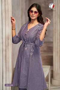 Belle Mal Chanderi avec ensemble de broderie 3D en gros meilleur fournisseur et exportateur à vendre - Product Image 3