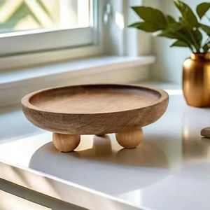 Bandeja de Madera Reciclada con Asas Metálicas Modernas Personalizadas, Hecha a Mano, Ecológica, Diseñada para Uso en Cocinas Vintage, Exhibición en Mesa - Product Image 1