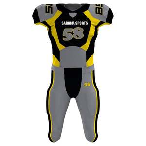 Nouveau modèle d'uniformes de football américain personnalisés respirant couleur personnalisée ensembles d'uniformes de football américain - Product Image 4