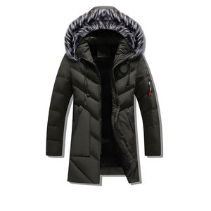 Warm <b>Men's</b> Casual High Street <b>Parka</b> Jacket <b>Hooded</b> Insulated Thick Waterproof Breathable <b>Fur</b> Trim Stylish Outdoor Winter Fashion - Product Image 3