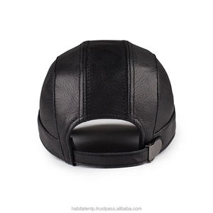 Casquette de baseball de luxe personnalisée en gros, imperméable, avec patch en cuir, design uni, élégante, respirante, réglable, mode unisexe - Product Image 6