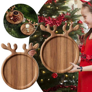 Plateau en bois naturel fait main pour couper les fruits et servir – Idéal comme cadeau de Noël, pour le thé de l'après-midi ou les dim sum – Fabriqué au Vietnam - Product Image 6