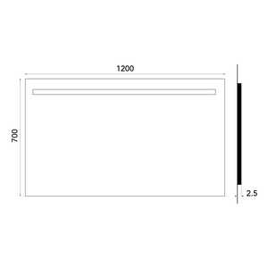 เฟอร์นิเจอร์ห้องน้ำ ดีไซน์อิตาลี กระจกติดผนังพร้อมไฟ LED ขนาด 120x70 ซม. - Product Image 6