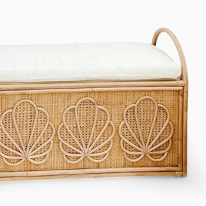 Eco Friendly Rattan Storage <b>Trunk</b> for Kids Handmade Toy Organizer with <b>Vintage</b> Boho Style - Product Image 2