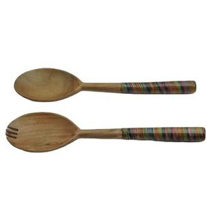 Serveur à salade de luxe avec manche en résine et acier inoxydable, compatible lave-vaisselle, pour les fêtes, accessoires de cuisine en gros - Product Image 3