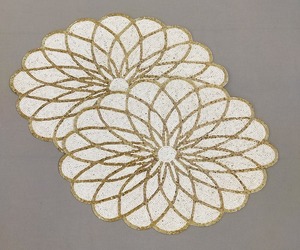Luxury Embroidery Christmas Tree Beaded <b>Placemats</b> <b>for</b> Wedding Use Eco-Friendly Customizable <b>Table</b> Mats - Product Image 6