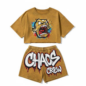 Conjunto Deportivo Casual Esencial para Hombre, Ligero, 100% Algodón, Camiseta para Correr, Pantalones Cortos Deportivos Flexibles y Transpirables de Alto Rendimiento - Product Image 1