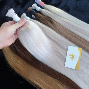 Venta de fábrica 100% cabello humano Remy virgen Rubio vietnamita #60 máquina doble trama 100g venta al por mayor envío gratuito cabello limitado - Product Image 1